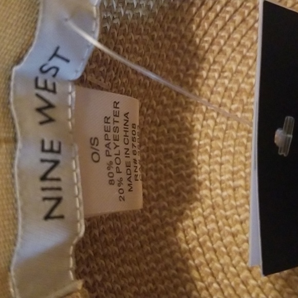 NWT Nine West Straw Flip-Up Floppy Hat - Picture 5 of 7